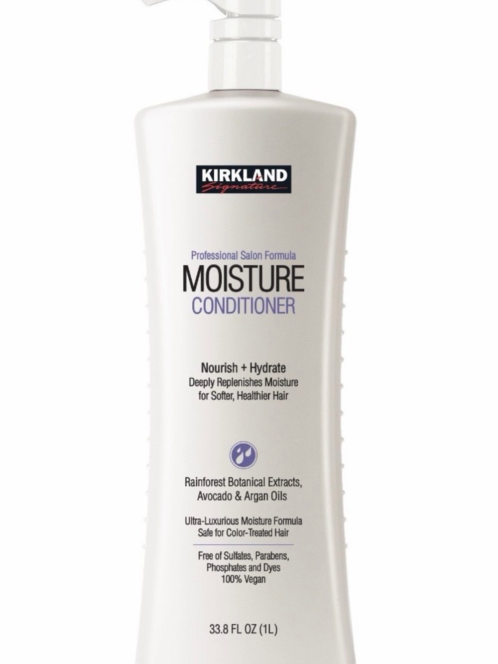Kirkland Signature Moisture Conditioner- Jumbo Pump 100% Vegan Sulfate Free